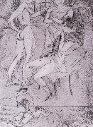 Jules Pascin Cupiter and three woman oil painting artist